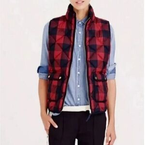 J. Crew plaid buffalo checkered quilted vest